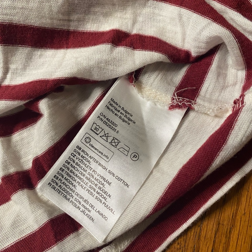 H&M Striped Sleeveless Tank Dress – Red & White Casual Summer Dress – Size Small - Picture 7 of 8